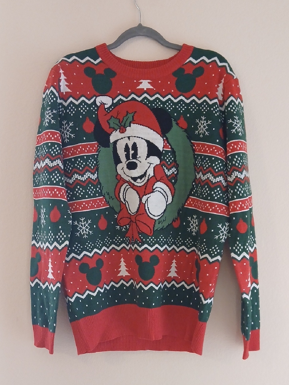 Christmas Mickey Mouse Disney Crewneck Large